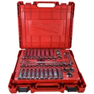 Milwaukee 48-22-9010   I  47-Piece 1/2 in. Drive Metric and SAE Ratchet and Socket Set with FOUR FLAT Sides